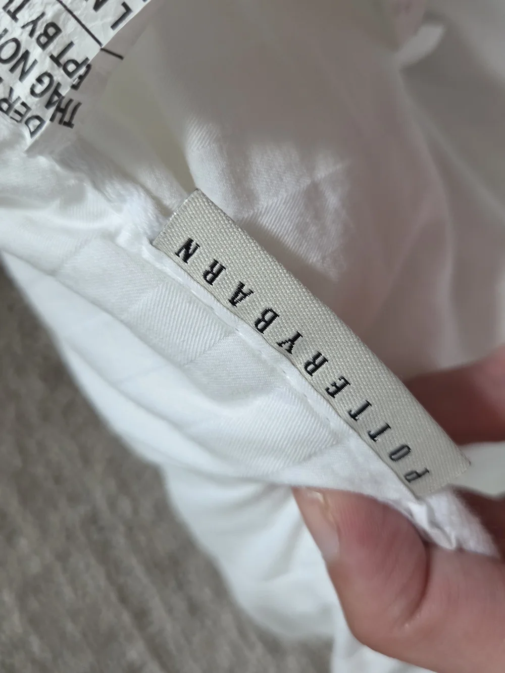 Pottery Barn King Duvet Insert - White 100% Cotton Shell Polyester Fill DOWN ALT - Picture 5 of 5